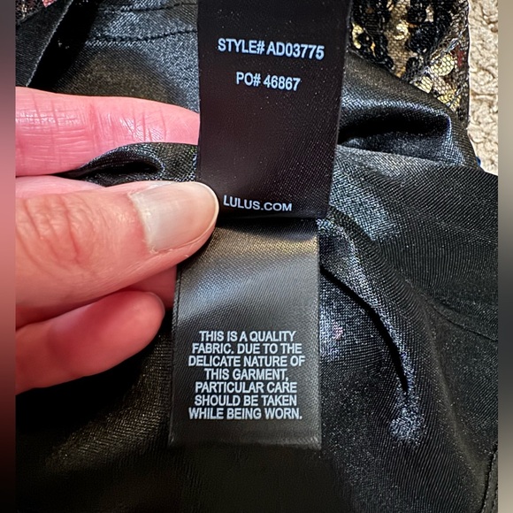 Lulus Multi Color Stripe Sequin Mini Dress - Picture 9 of 10